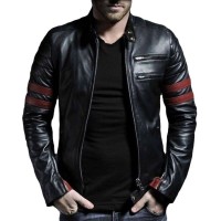 Stylish Highstreet Faux Leather Jacket for Men in Black